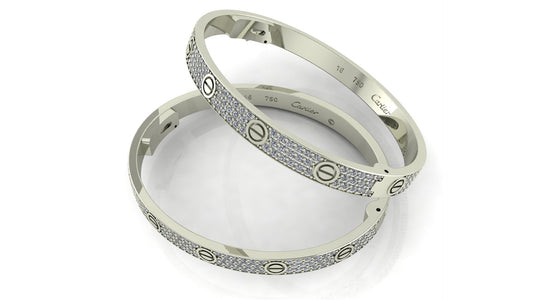 Cartier Bracelet Silver Diamonds